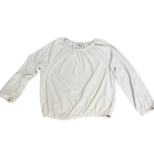LOFT Cream Textured Blouse NWT Size Medium